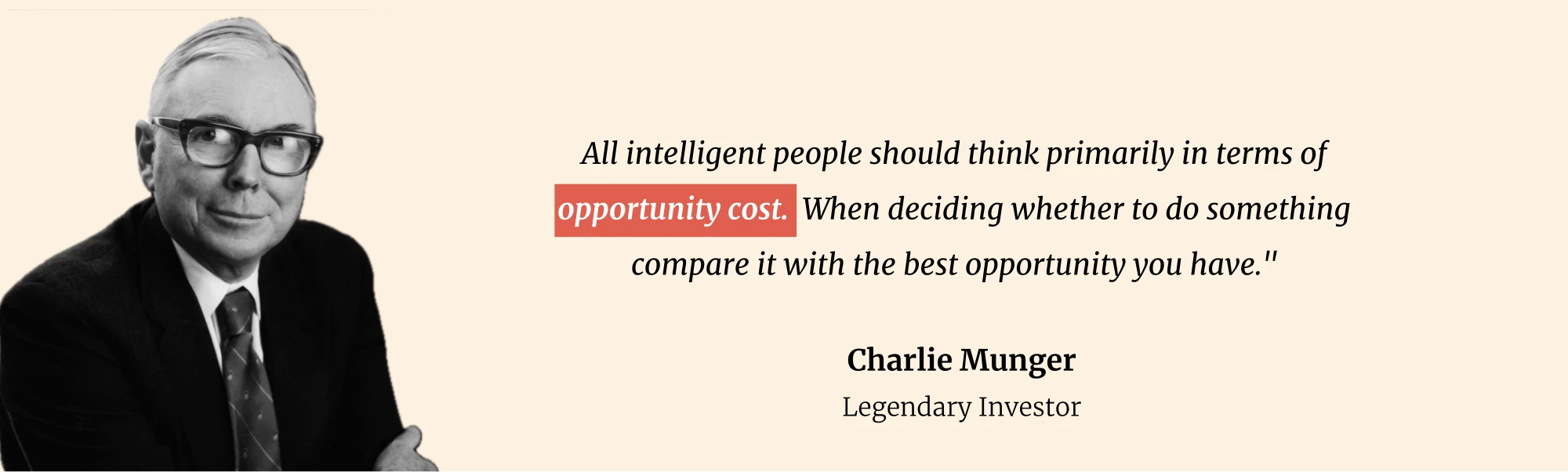 The Opportunity Cost of Everything